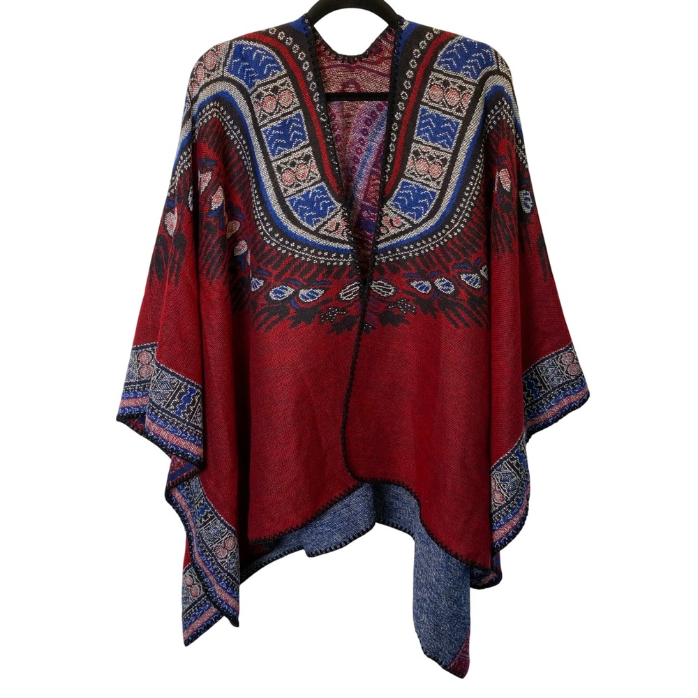 Riah Fashion Poncho Wrap Shawl Women Dashiki Tribal Print Boho Chic Southwestern